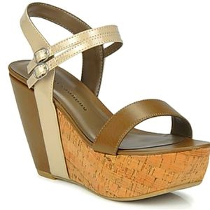 Chinese Laundry go getter taupe beige wedges